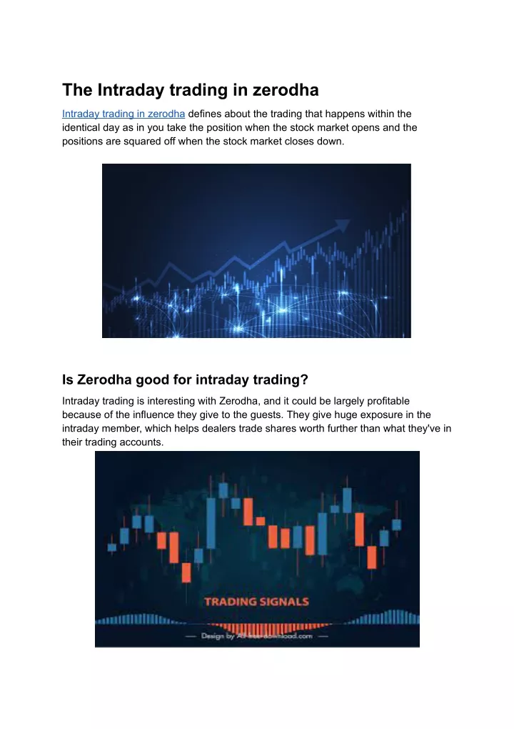 the intraday trading in zerodha