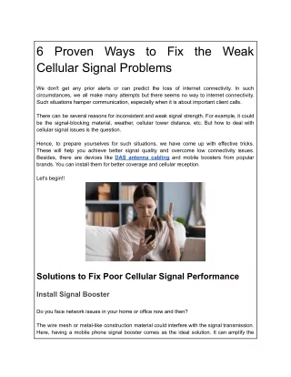 6 proven ways to fix the weak cellular signal
