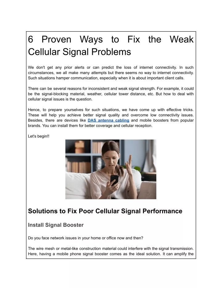 6 proven ways to fix the weak cellular signal