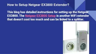 How to Setup Netgear EX3800 Extender_