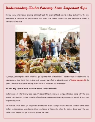 understanding kosher catering some important tips