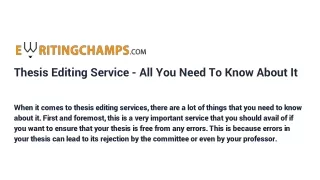 thesis editing service all you need to know about it