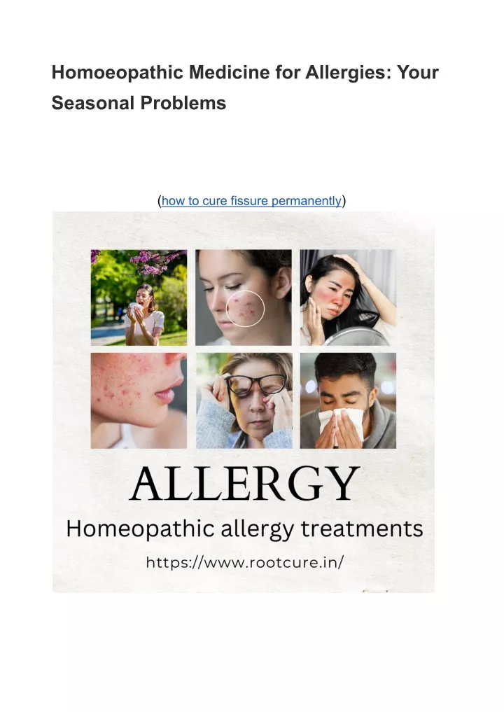 homoeopathic medicine for allergies your seasonal