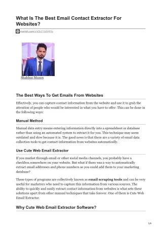 what is the best email contact extractor