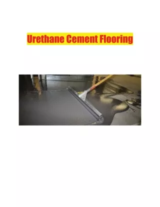 Urethane Cement Flooring