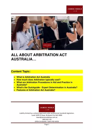 All About Arbitration Act Australia