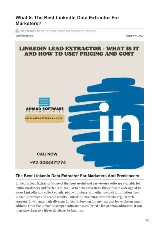 what is the best linkedin data extractor
