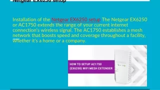 Netgear EX6250 setup