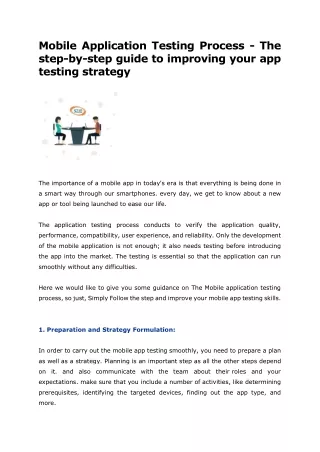 mobile application testing process the step