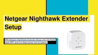 netgear nighthawk extender setup