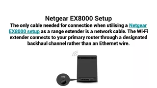 Netgear EX8000 Setup