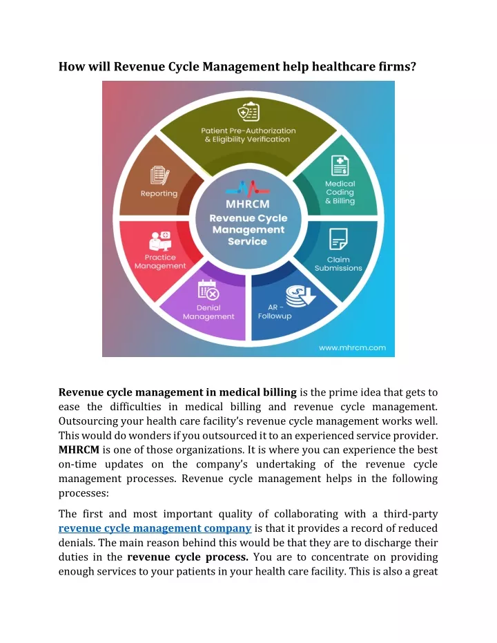 how will revenue cycle management help healthcare