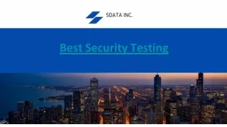 Best Security Testing | 5Data Inc.