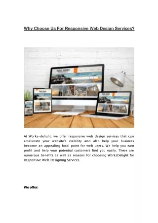 why choose us for responsive web design services