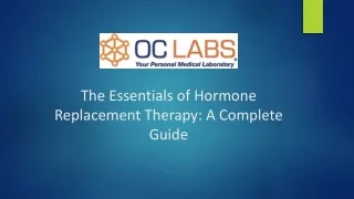 The Essentials of Hormone Replacement Therapy- A Complete Guide