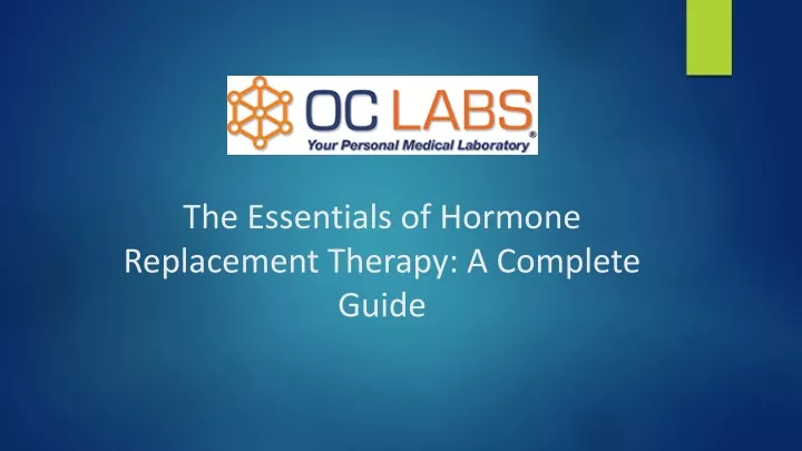 the essentials of hormone replacement therapy a complete guide