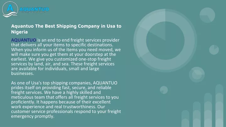 aquantuo the best shipping company in usa to nigeria