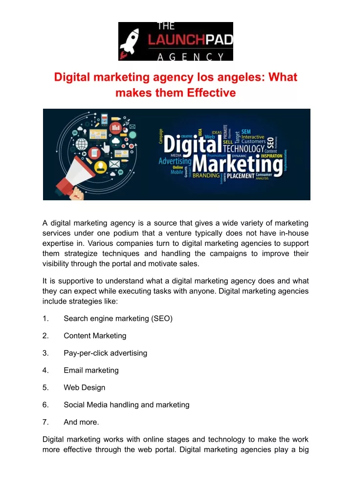 digital marketing agency los angeles what makes