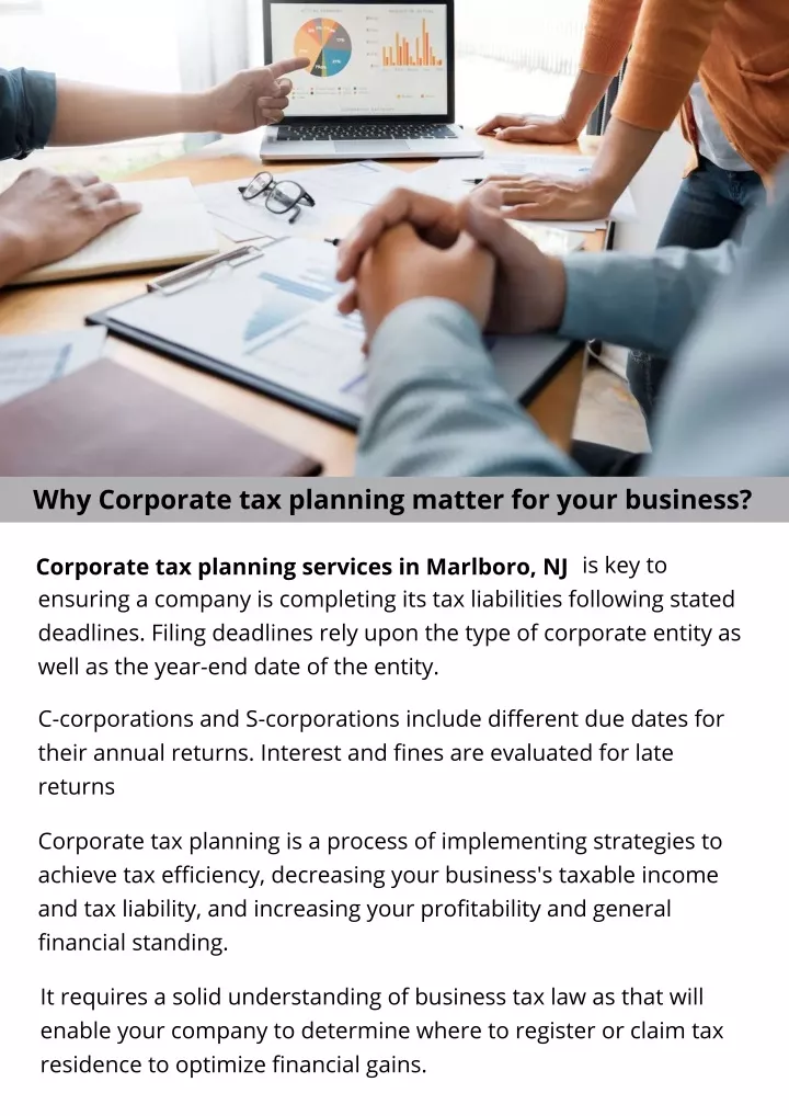 why corporate tax planning matter for your