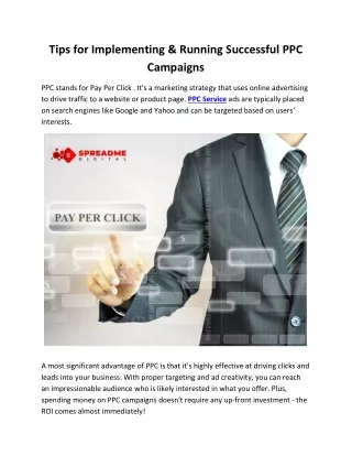 Tips for implementing and running successful PPC campaigns