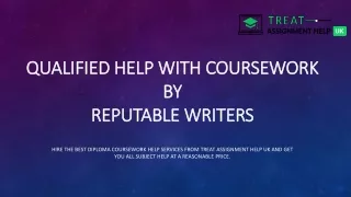 Qualified Help With Coursework By Reputable Writers