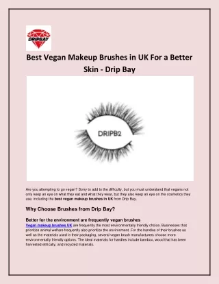 Best Vegan Makeup Brushes in UK - Drip Bay