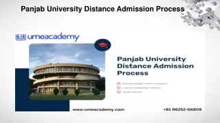 Panjab University Distance Admission Process