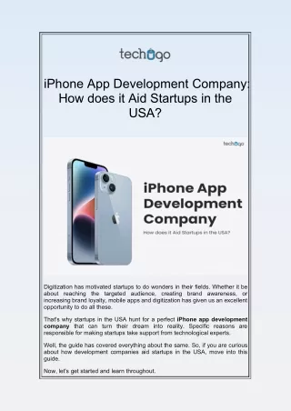 iPhone App Development Company: How does it Aid Startups in the USA?