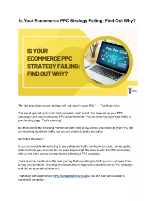 is your ecommerce ppc strategy failing find