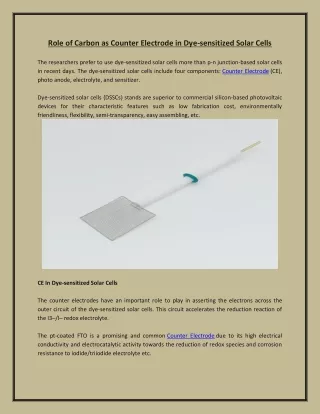 role of carbon as counter electrode