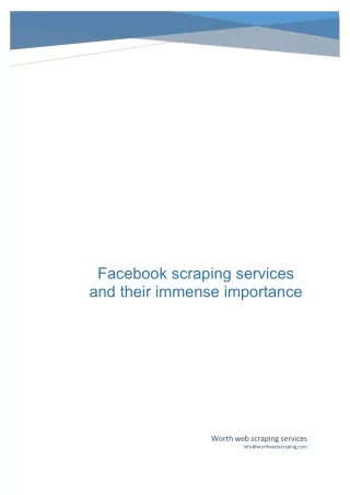 facebook scraping services