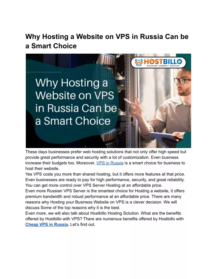 why hosting a website on vps in russia