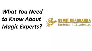 What You Need to Know About Magic Experts