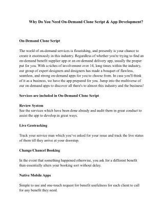 why do you need on demand clone script