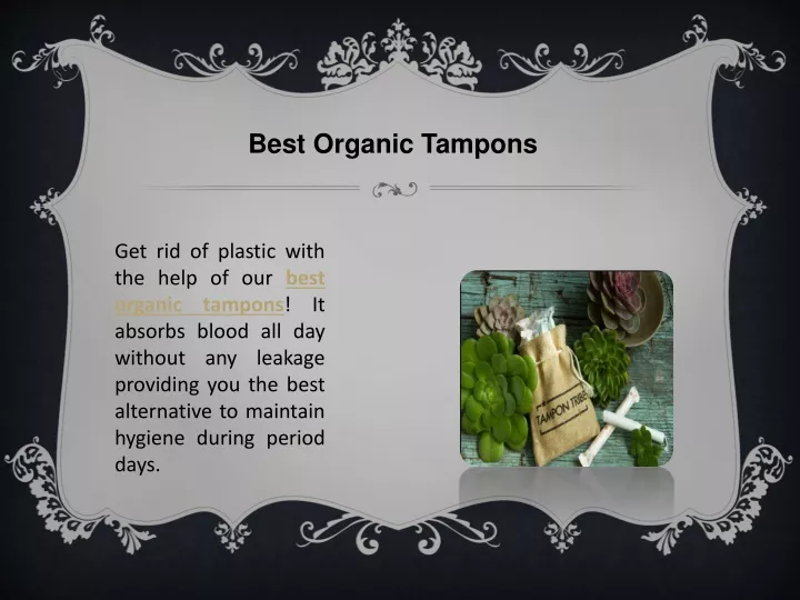 best organic tampons