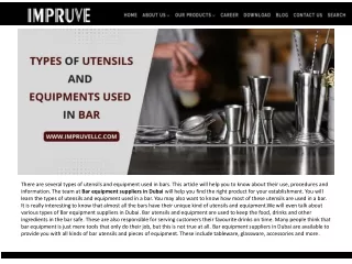 there are several types of utensils and equipment