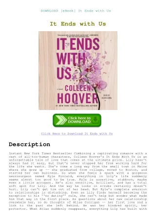 DOWNLOAD [eBook] It Ends with Us