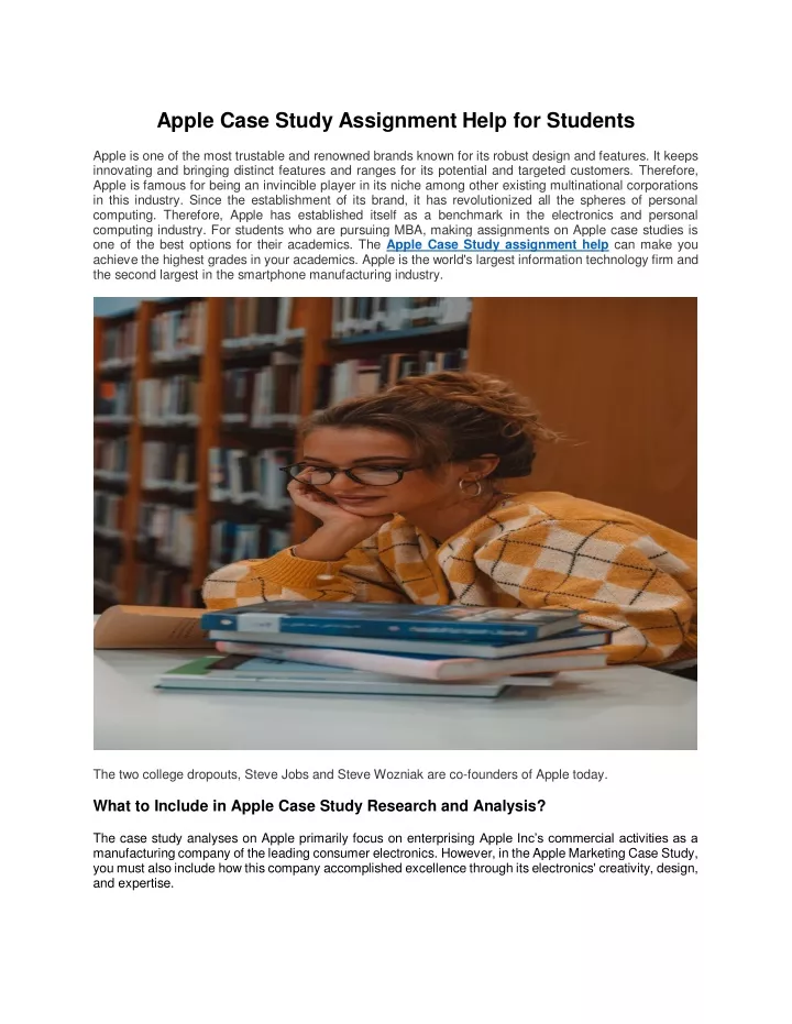 case study apple assignment