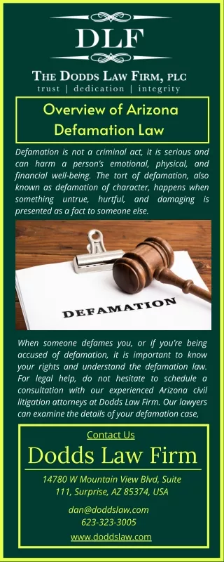 An Overview of Arizona Defamation Law