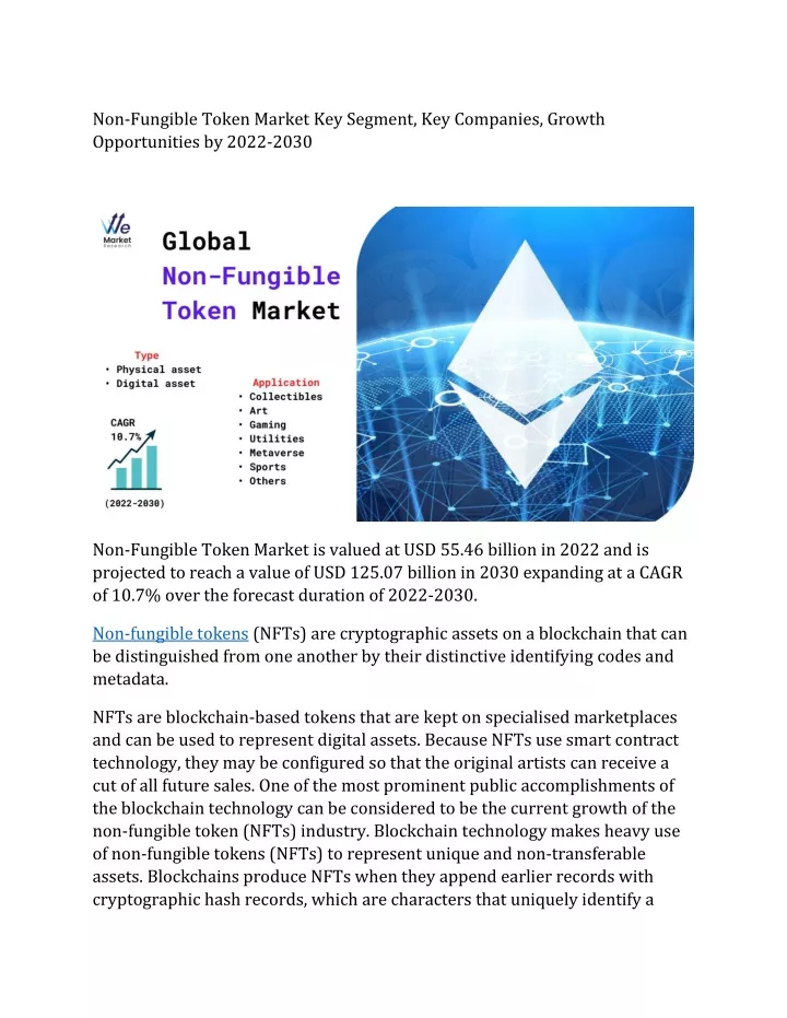 non fungible token market key segment