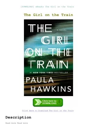 [DOWNLOAD] eBooks The Girl on the Train