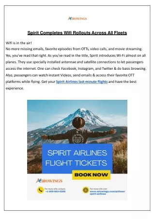 spirit completes wifi rollouts across all fleets