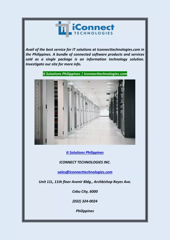 avail of the best service for it solutions