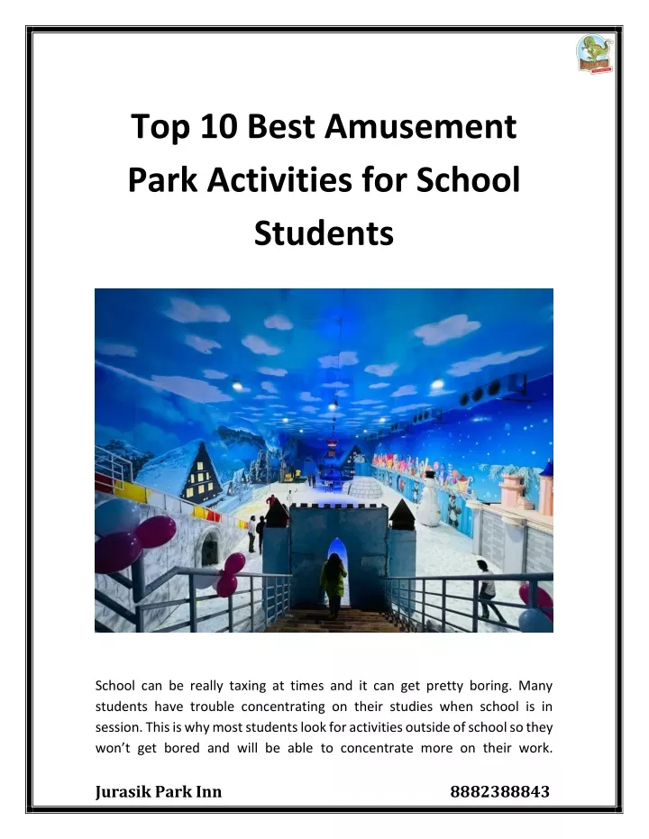 top 10 best amusement park activities for school