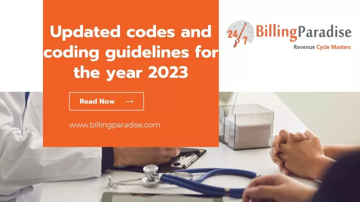 updated codes and coding guidelines for the year