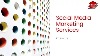 Social Media Marketing Services- Sociapa