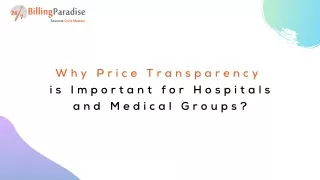Why Price Transparency is Important for Hospitals and Medical Groups