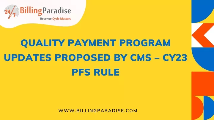quality payment program updates proposed