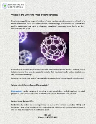 what are the different types of nanoparticles