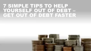 7 simple tips to help yourself out of debt